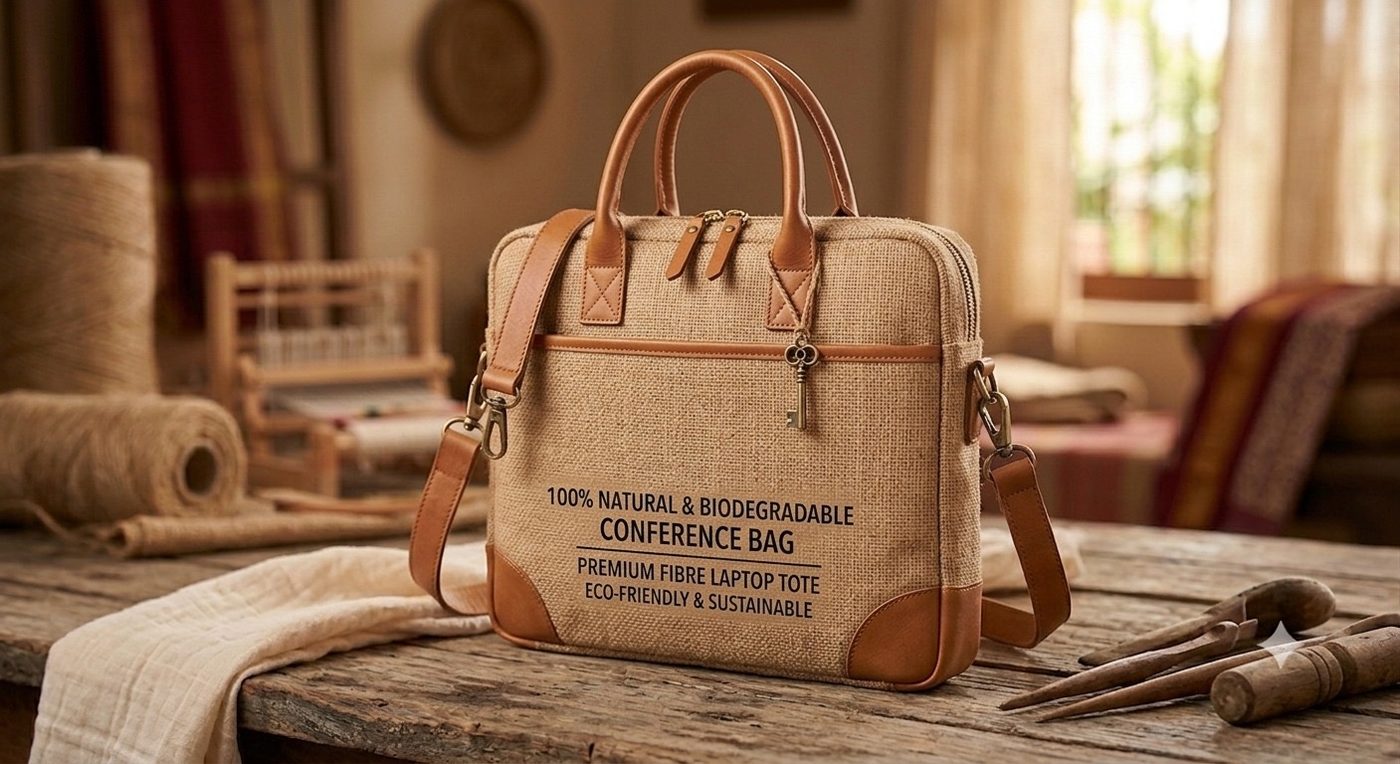 Jute conference document bag